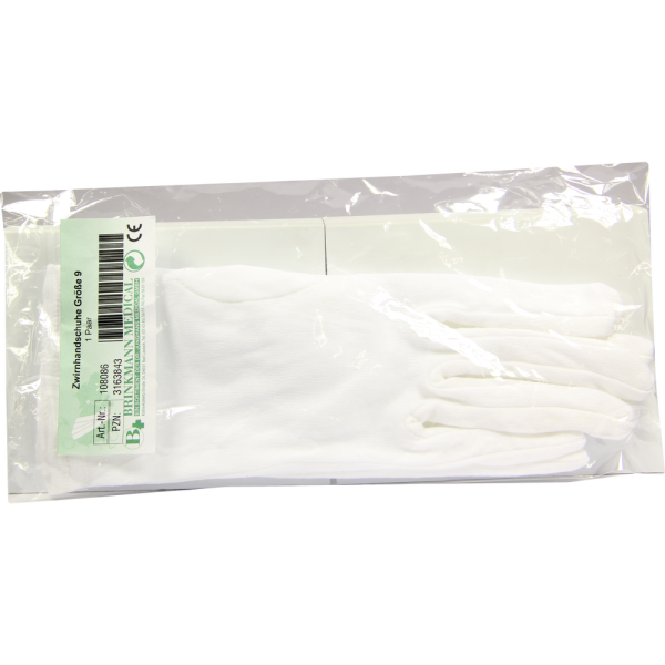 HANDSCHUHE Zwirn BW Gr.9 weiß