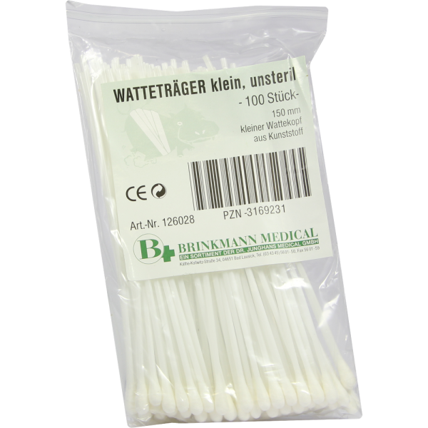WATTETRÄGER unsteril kleiner Wattekopf