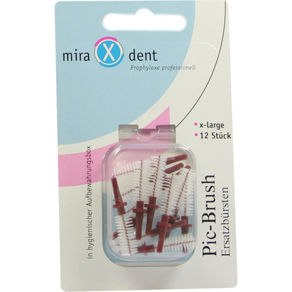 MIRADENT Interd.Pic-Brush Ersatzb.x-large bordeaux