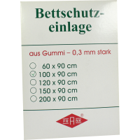 BETTEINLAGE Gummiplatte 0,3 mm 90x100 cm weiß