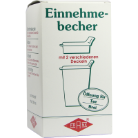 EINNEHMEBECHER Kunststoff m.2 Trinkdeckel