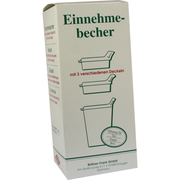 EINNEHMEBECHER Kunststoff m.3 Trinkdeckel
