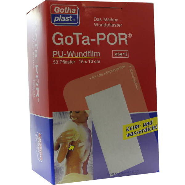 GOTA-POR PU Wundfilm 15x10 cm steril Pflaster