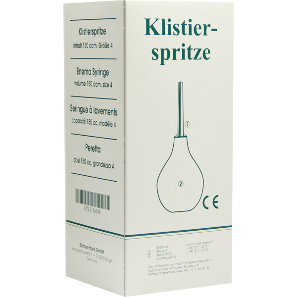 KLISTIERSPRITZE Gr.4 birnf.m.Kan.150 g