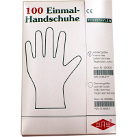HANDSCHUHE Einmal Herren Polyäthylen