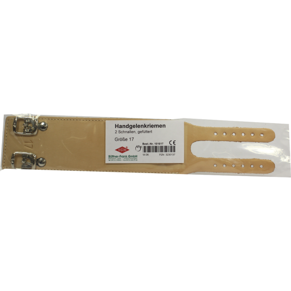 HANDGELENKRIEMEN 17 Leder 2 Schnallen gef.