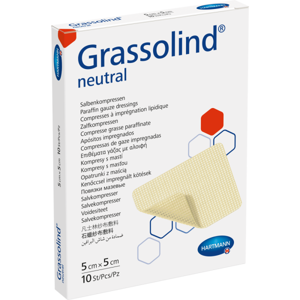 GRASSOLIND Salbenkompressen 5x5 cm steril