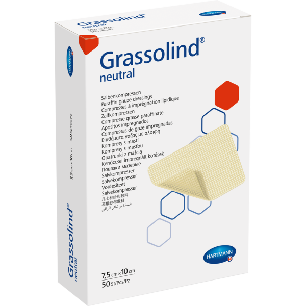 GRASSOLIND Salbenkompressen 7,5x10 cm steril