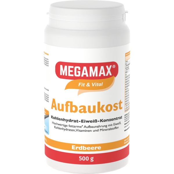 MEGAMAX Aufbaukost Erdbeere Pulver
