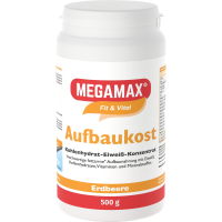 MEGAMAX Aufbaukost Erdbeere Pulver
