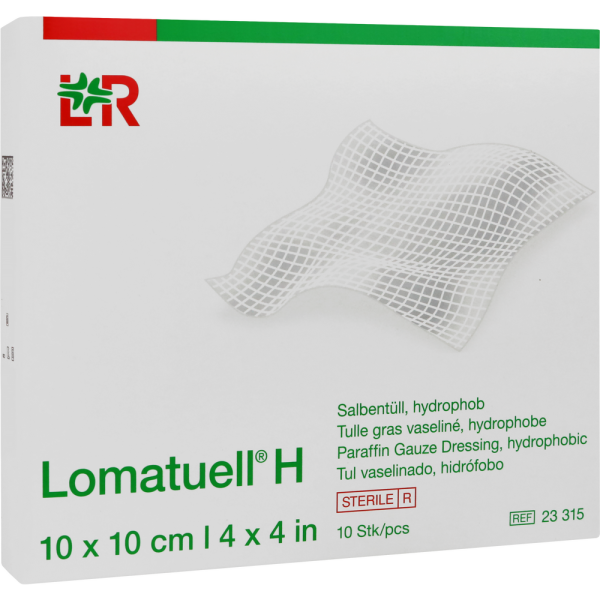 LOMATUELL H Salbentüll 10x10 cm steril