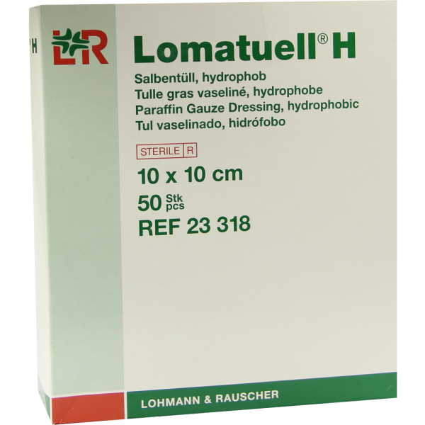 LOMATUELL H Salbentüll 10x10 cm steril