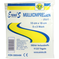 ERENA Mullkompr.10x10 cm steril 8fach