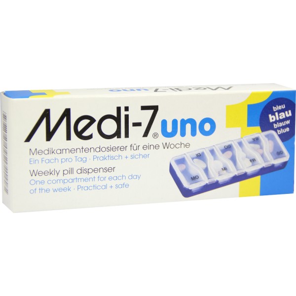 MEDI 7 uno Medikamentendosierer für 7 Tage blau