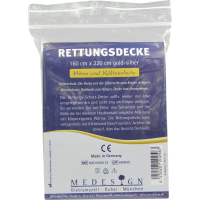 RETTUNGSDECKE 160x220 cm gold/silber