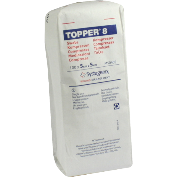 TOPPER 8 Kompr.5x5 cm unsteril