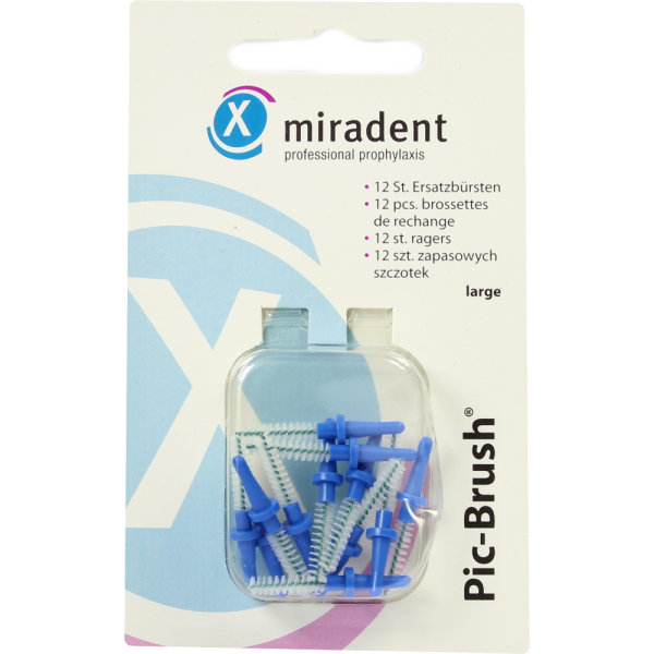 MIRADENT Interd.Pic-Brush Ersatzb.large blau