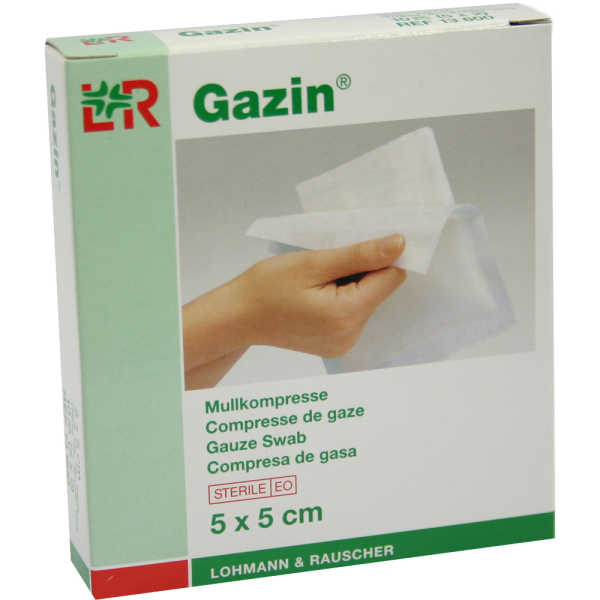 GAZIN Mullkomp.5x5 cm steril 8fach