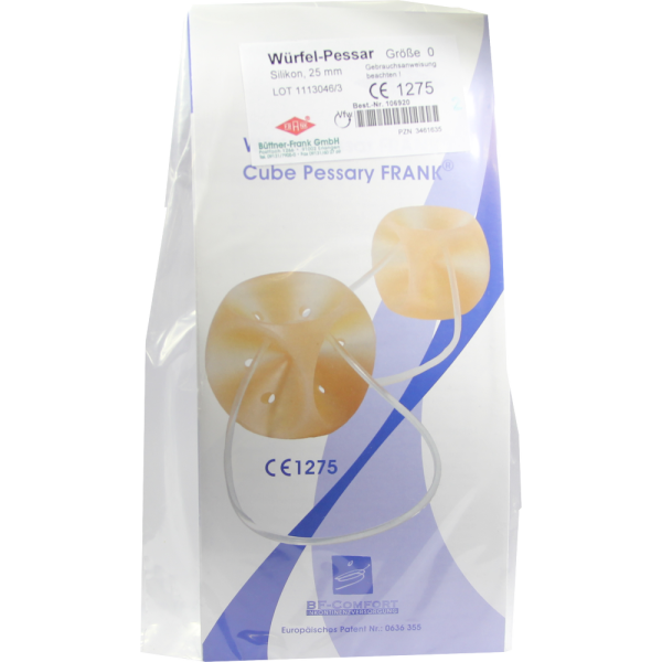 WÜRFELPESSAR Silikon 25 mm Gr.0