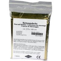 RETTUNGSDECKE KFZ 160x210 cm gold/silber