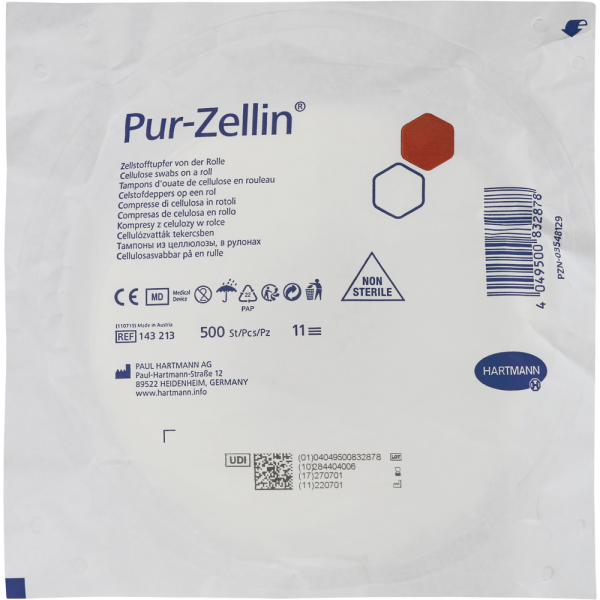 PUR-ZELLIN 4x5 cm unsteril Rolle zu 500 St.