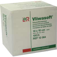 VLIWASOFT Vlieskompressen unsteril 10x10 cm 4l.