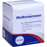 MULLKOMPRESSEN 5x5 cm steril 8fach