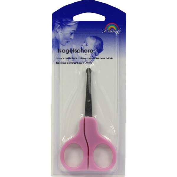 BABYSCHERE 9 cm gebogen rosa