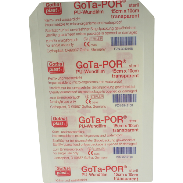 GOTA-POR PU Wundfilm 15x10 cm steril Pflaster
