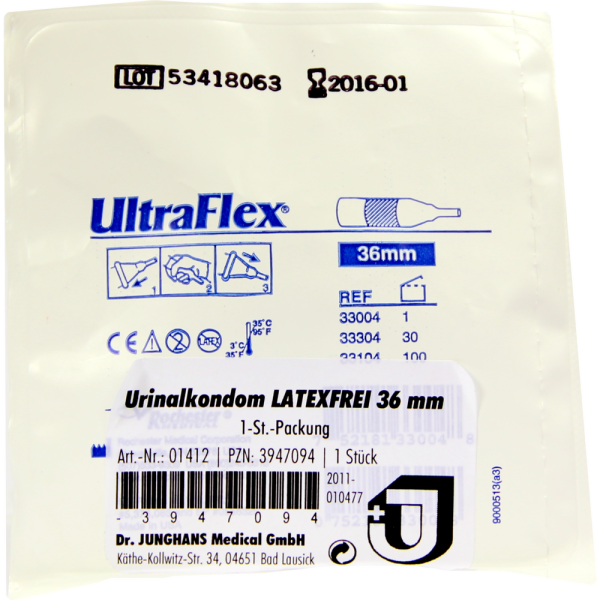 URINALKONDOM 36 mm latexfrei selbsthaftend