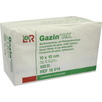 GAZIN Mullkomp.10x10 cm unsteril 12fach RK