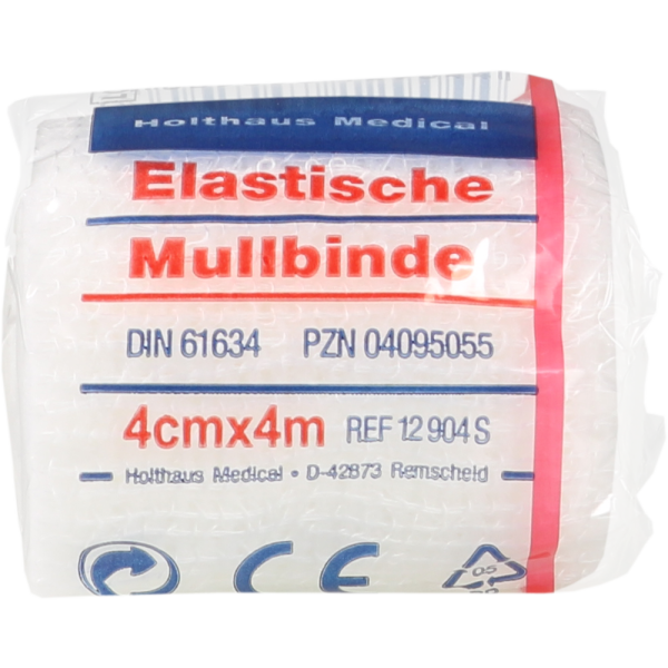 MULLBINDEN elastisch 4 cmx4 m