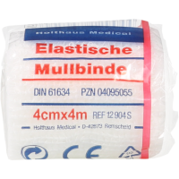 MULLBINDEN elastisch 4 cmx4 m