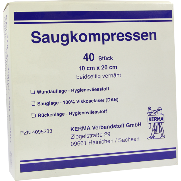 SAUGKOMPRESSEN unsteril 10x20 cm
