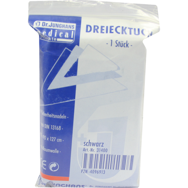 DREIECKTUCH schwarz 90x90x127 31400