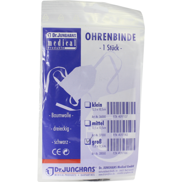 OHRENBINDE dreieckig groß 11,5x15 cm