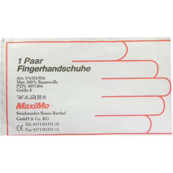 HANDSCHUHE Baumwolle Gr.8 Überlänge