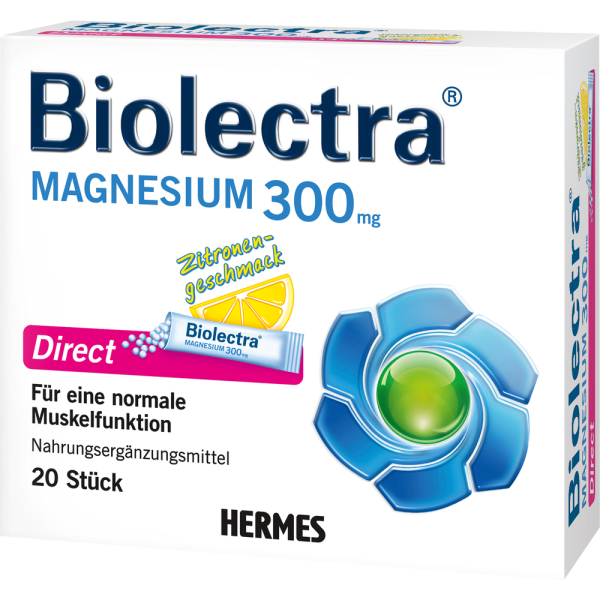 BIOLECTRA Magnesium 300 mg Direct Zitrone Sticks