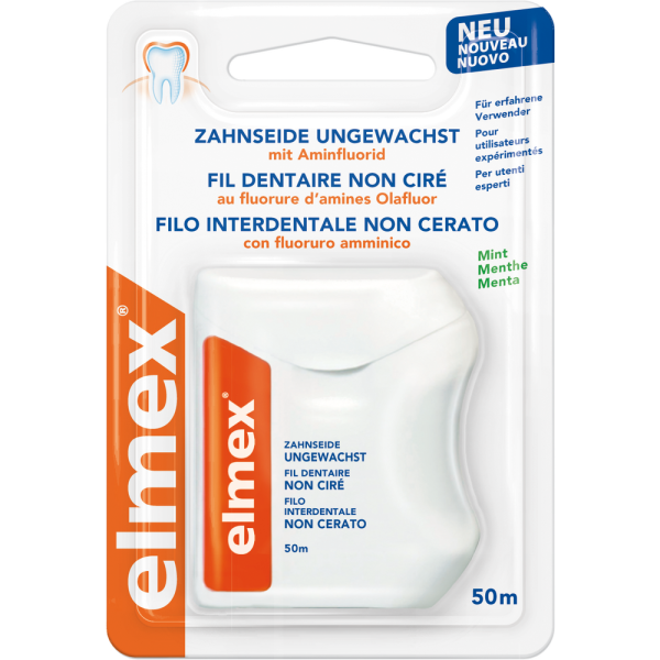 ELMEX Zahnseide ungewachst mit Aminfluorid