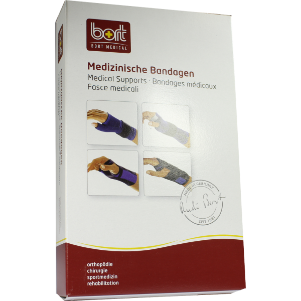 BORT Handgelenkstütze m.Alu Band re.S blau