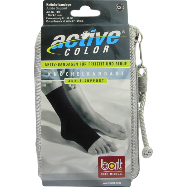 BORT ActiveColor Knöchelbandage XXL schwarz