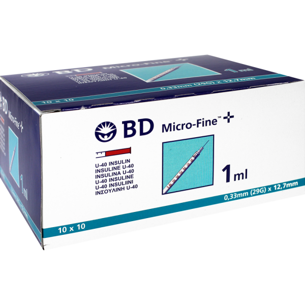 BD MICRO-FINE+ Insulinspr.1 ml U40 12,7 mm