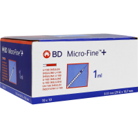 BD MICRO-FINE+ Insulinspr.1 ml U100 12,7 mm
