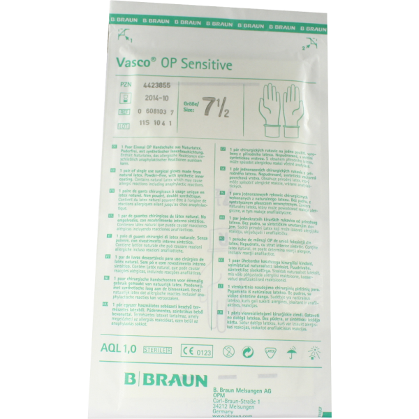 VASCO OP Sensitive Handsch.steril puderfrei Gr.7,5