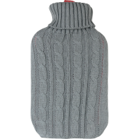 WÄRMFLASCHE Gummi 2 l m.Rollkragenpullover Bezug
