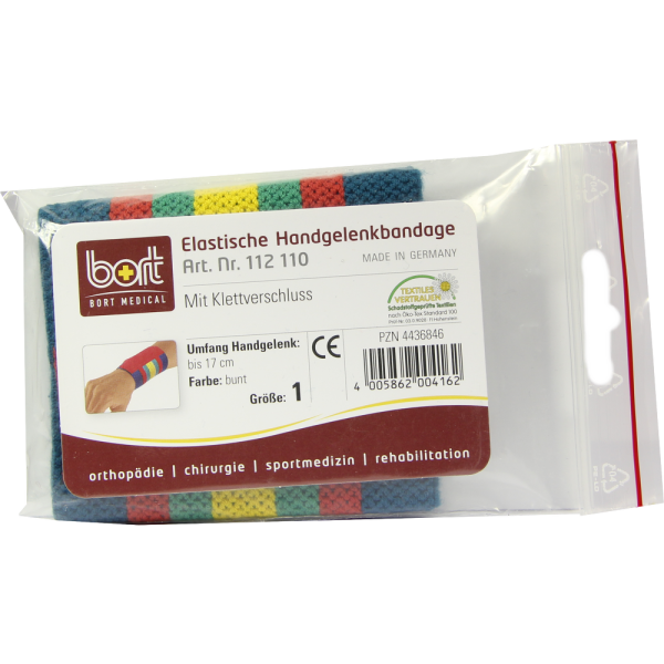 BORT Handgelenkbandage m.Klettverschl.Gr.1 bunt