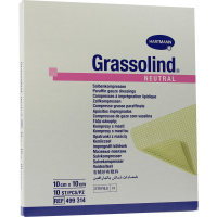 GRASSOLIND Salbenkompressen 10x10 cm steril