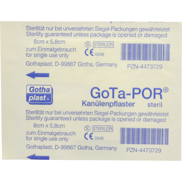 GOTA-POR Kanülenpflaster 58x80 mm