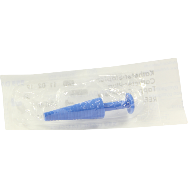 KATHETERSTÖPSEL steril blau