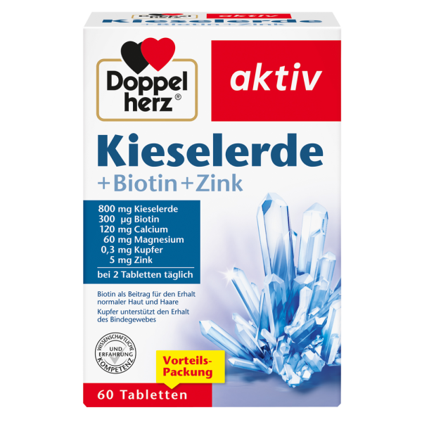 DOPPELHERZ Kieselerde+Biotin+Zink Tabletten